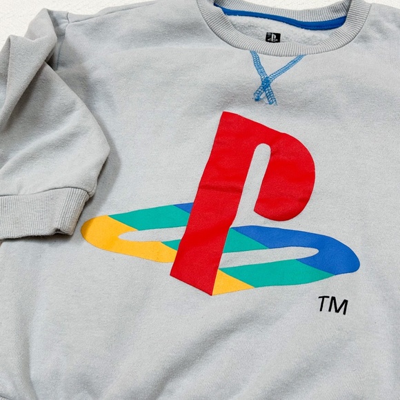 SONY PLAYSTATION Official Merch Grey Pullover Sweatshirt Boy - sz 6 - Picture 9 of 9